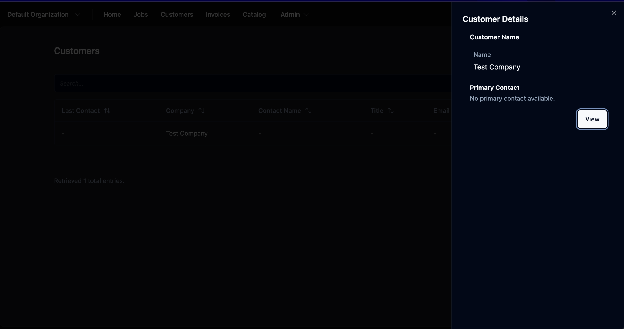 Customer profile view