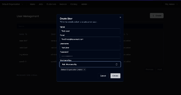Create new user in Zero Desk